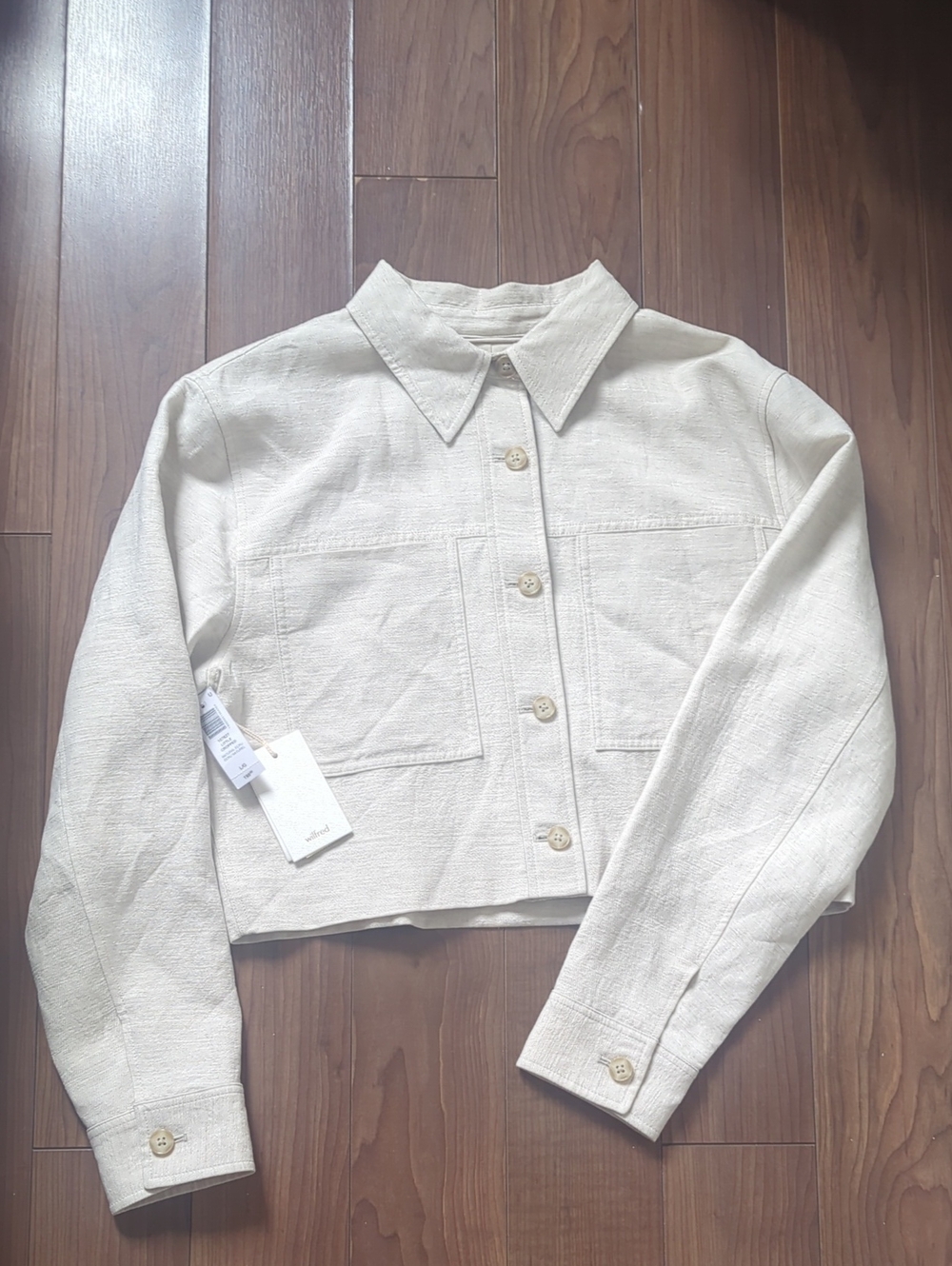 NWT Wilfred Ecru Cropped Jacket L